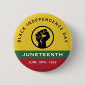 Zwarte Onafhankelijkheidsdag Juneteenth 1865 Curve Ronde Button 5,7 Cm (Voorkant)