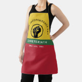 Zwarte Onafhankelijkheidsdag Juneteenth 1865 Curve Schort (Insitu)