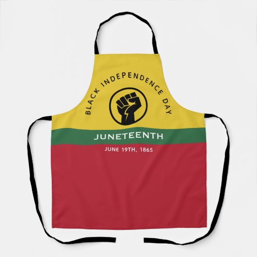 Zwarte Onafhankelijkheidsdag Juneteenth 1865 Curve Schort (Voorkant)