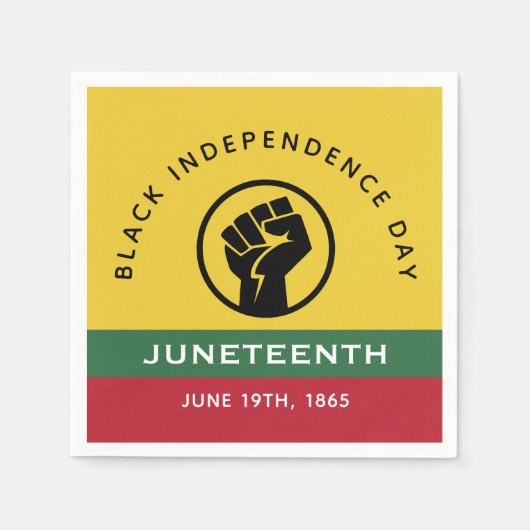 Zwarte Onafhankelijkheidsdag Juneteenth 1865 Curve Servet (Voorkant)