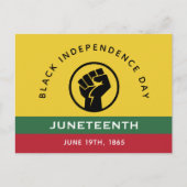 Zwarte Onafhankelijkheidsdag Juneteenth 1865 Gebog Briefkaart (Voorkant)