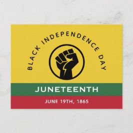 Zwarte Onafhankelijkheidsdag Juneteenth 1865 Gebog Briefkaart