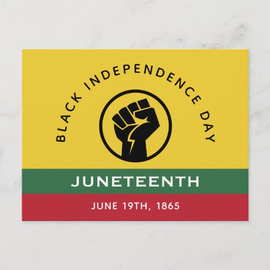 Zwarte Onafhankelijkheidsdag Juneteenth 1865 Gebog Briefkaart (Voorkant)