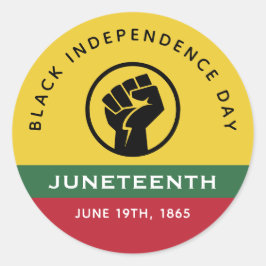 Zwarte Onafhankelijkheidsdag Juneteenth 1865 Gebog Ronde Sticker