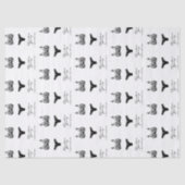 Zwarte onderkleding Lingerie Boutique Logo Tissuepapier (Voorkant)