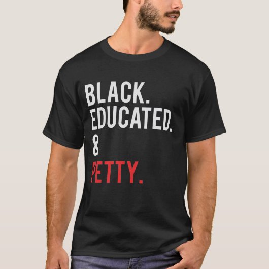 ZWARTE ONDERWIJS EN PETTY T-SHIRT (Voorkant)