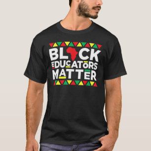 Zwarte Onderwijsmakers van belang Onderwijser Prid T-shirt
