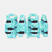 zwarte onderzeese walvis blauw bedankdoosjes (Uitgevouwen)