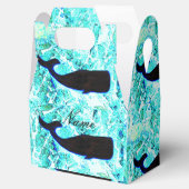 zwarte onderzeese walvis blauw bedankdoosjes (Geopend)