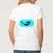 zwarte onderzeese zeemeermin T-Shirt (Achterkant)