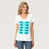 zwarte onderzeese zeemeermin T-Shirt (Voorkant volledig)
