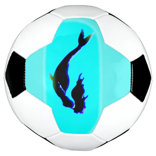 zwarte onderzeese zeemeermin voetbal (Gedraaid)