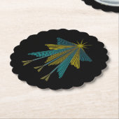 Zwarte Onderzetter van onbewerkte sterren (Gekanteld)