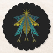 Zwarte Onderzetter van onbewerkte sterren (Voorkant)