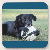 Zwarte onderzetters. Een set van zes. Bier Onderzetter (Voorkant)