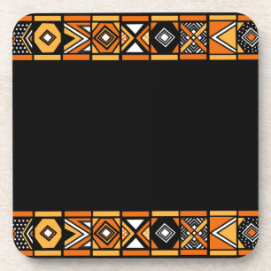 Zwarte onderzetters van de Afrikaanse kunst