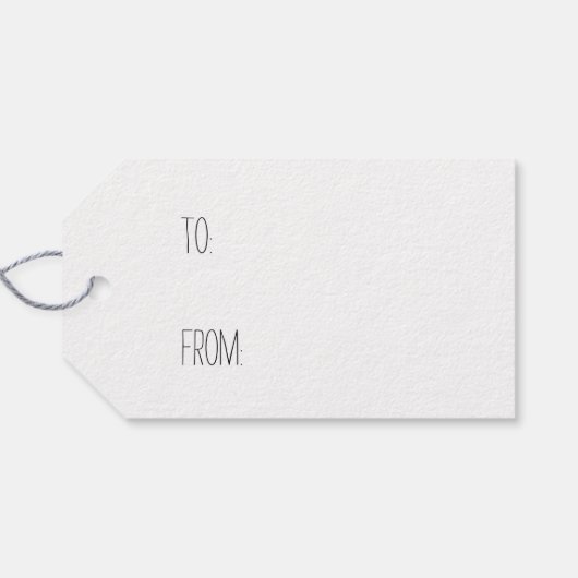 Zwarte Ondeugende Kerstvakantie Cadeaulabel (Achterkant Horizontaal)