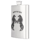 Zwarte, onechte paarden, kolf - Jouw tekst Flacon (Links)