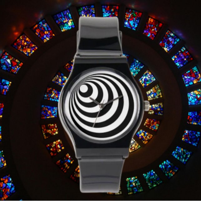 Zwarte Oneindige Cirkels Horloge (Creator heeft geüpload)