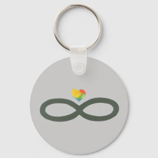 Zwarte oneindigheid met hart #3 sleutelhanger