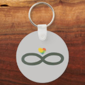 Zwarte oneindigheid met hart #3 sleutelhanger (Voorkant)