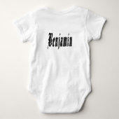 Zwarte ontworpen Benjamin naam, Romper (Achterkant)