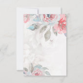 zwarte onyx Bloemen waterverf wilde bloem bruiloft Bedankkaart (Achterkant)