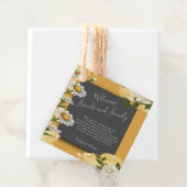 zwarte onyx  Margaret Flower Elegance Bedankjes Labels (In situ)