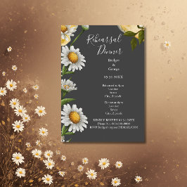 zwarte onyx retro Margaret bloemenrepetitie diner Kaart