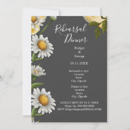 zwarte onyx retro Margaret bloemenrepetitie diner Kaart