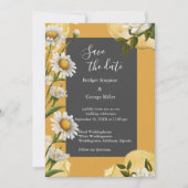 zwarte onyx retro wit sinaasappel Margaret bloem Kaart (Voorkant)