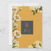 zwarte onyx retro wit sinaasappel Margaret bloem Kaart (Achterkant)