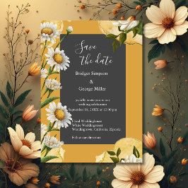 zwarte onyx retro wit sinaasappel Margaret bloem Kaart