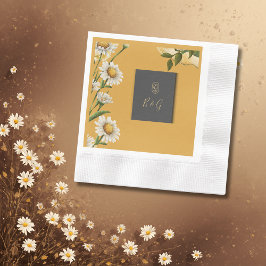 zwarte onyx retro wit sinaasappel Margaret bloem Servet