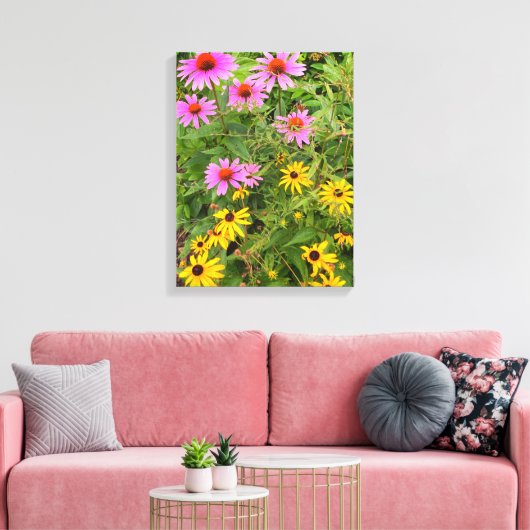 Zwarte-oogige Susan Canvas Afdruk (Insitu (Woonkamer))