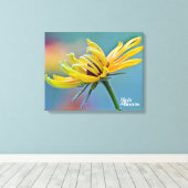 Zwarte-oogige Susan Canvas Afdruk (Insitu (Houten vloer))