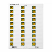 Zwarte-oogige Susan Etiket (Full Sheet)