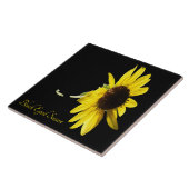  zwarte oogschoran op zwart tegeltje (Zijkant)