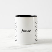 zwarte ooien - unieke koffie - mok zwart wit (Center)