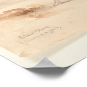 Zwarte ooievaar (Ciconia nigra) 1835, Lear, Edward Poster (Hoek)