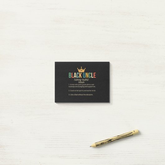 Zwarte Oom Definitie Trots Oom Post-it® Notes (Op bureau)