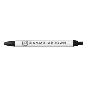Zwarte op maat gemaakte IG naam Persoonlijk Inst Inkt Pen