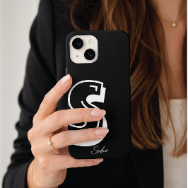 Zwarte op maat gemaakte minimalistische telefoonho Case-Mate iPhone 14 hoesje