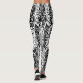 zwarte op witte avantaculaire leggings (Achterkant)