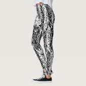 zwarte op witte avantaculaire leggings (Links)