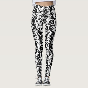 zwarte op witte avantaculaire leggings