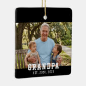 Zwarte opa opgericht foto keramisch ornament (Rechts)