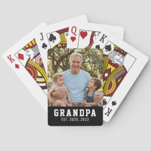 Zwarte opa opgericht foto pokerkaarten
