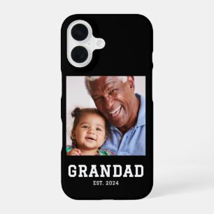 Zwarte Opa Opgerichte Vetgedrukte Foto iPhone 16 Hoesje