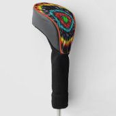 Zwarte Opal Tie Dye, Golfheadcover (Schuin)